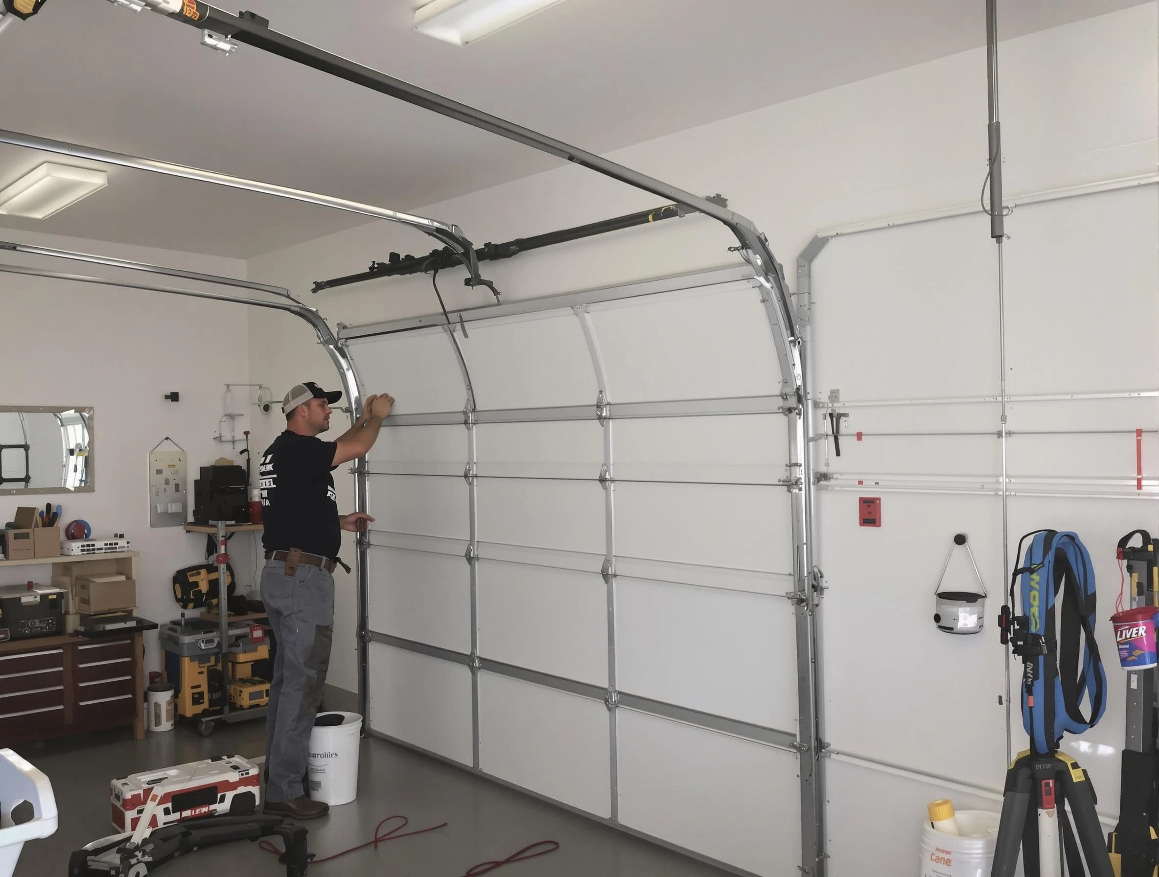 Orem Garage Door Repair team installing new garage door in Orem