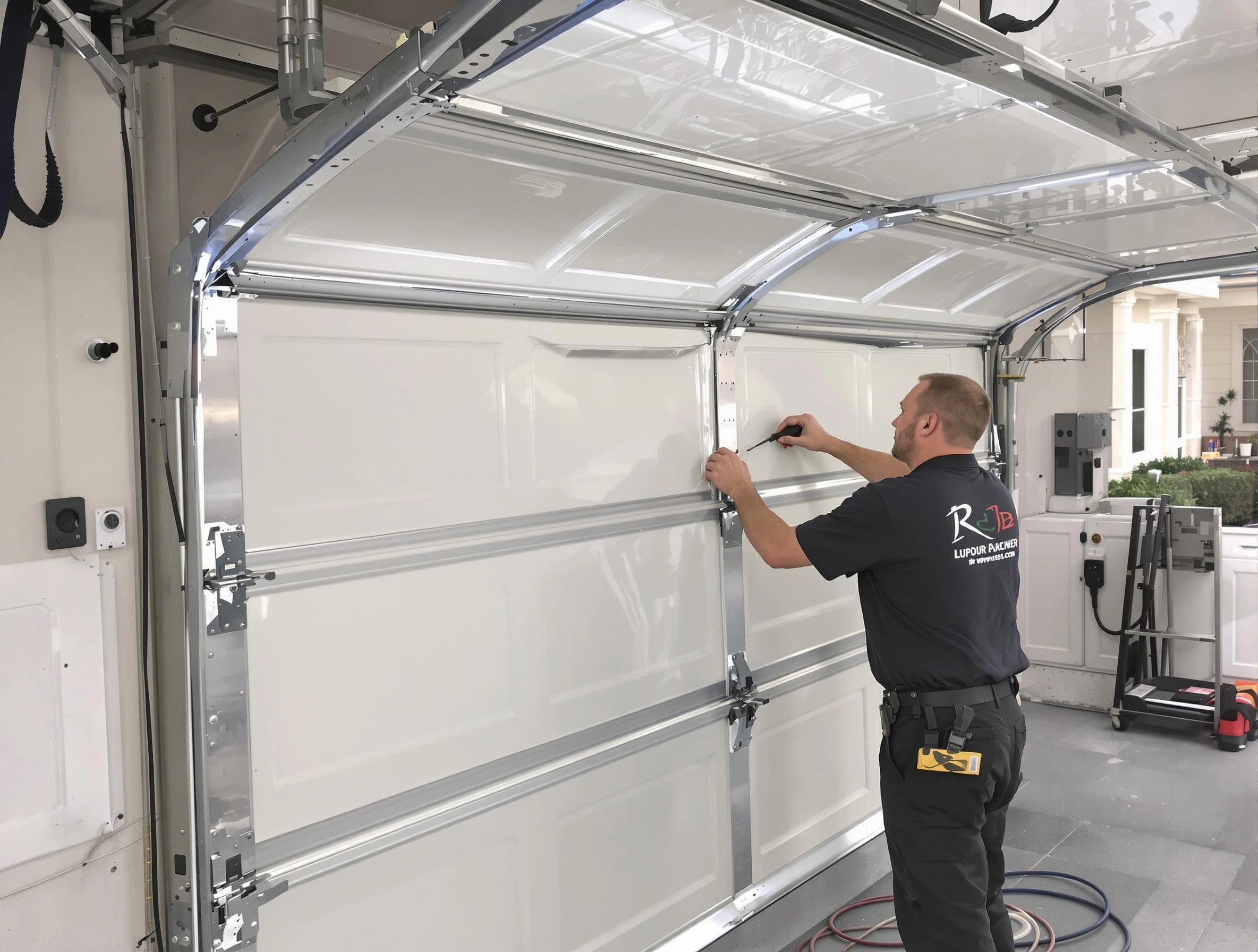 Orem Garage Door Repair professional performing panel repair in Orem