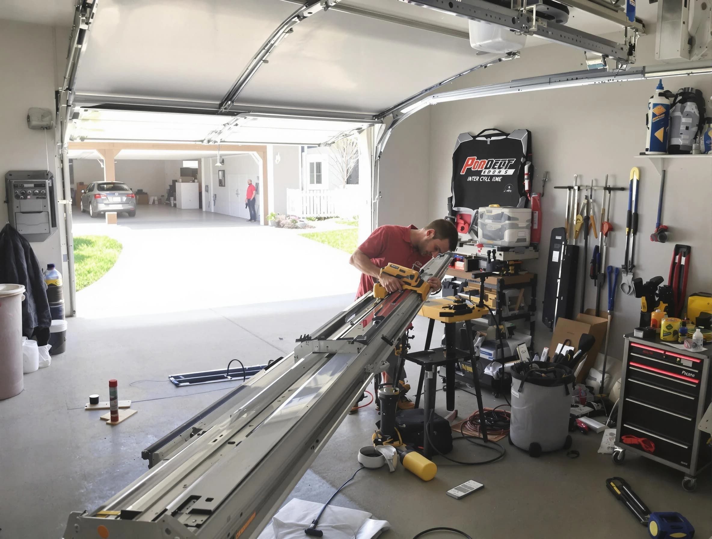 Orem Garage Door Repair expert performing track repair in Orem