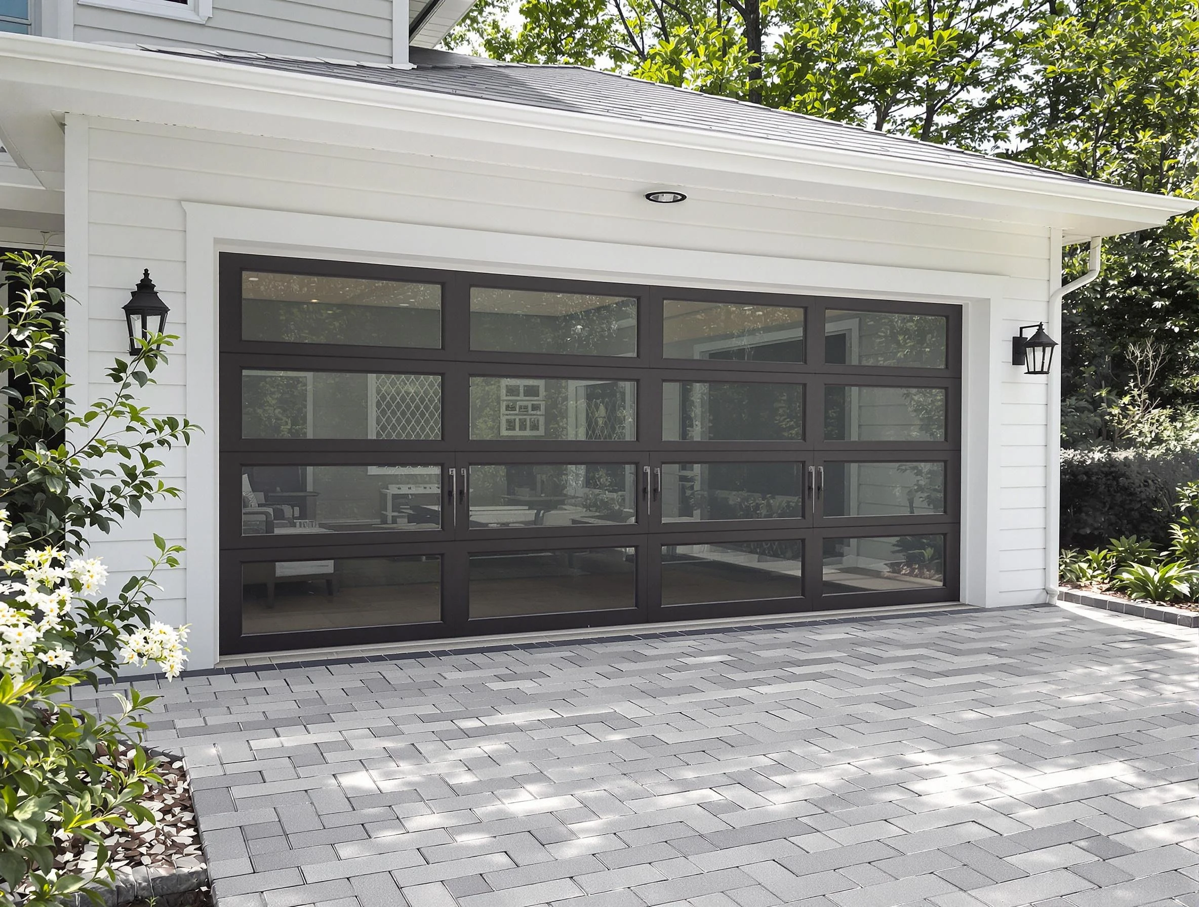 Orem Garage Door Repair design specialist presenting custom garage door options to Orem homeowner